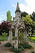 Enfield Market cross which Bowles rescued from destruction and rebuilt in the garden
