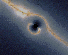 Einstein rings close to a black hole