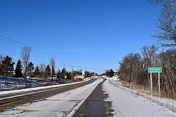 Entering Tichigan from the south on Highway 164