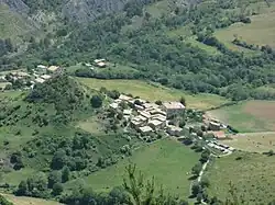 The village of Entrages, seen from the Cousson