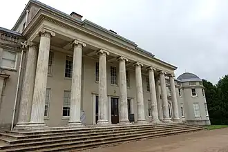 The 18th century Ionic portico