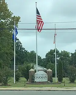 Entrance sign for Oakman