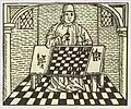 A woodcut drawn from Caxton's chess book printed in England in 1474