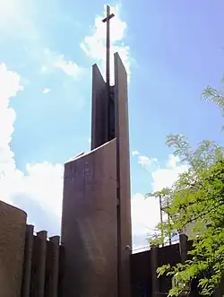 Steeple of Epiphany Roman Catholic Church, "The most positive modernist religious statement on Manhattan Island to date."[135]