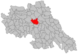 Location in Iași County