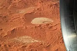 Erg Tiffernine: dunes and depressions without drainage (sebkhas)