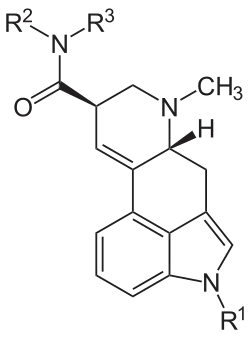 Substituted ergine (structural formula).