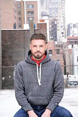 Daniel Peddle on the roof of The Secret Gallery, April 2018
