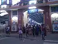 Temple entrance at night