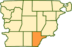 location of Escalante Department in Chubut Province
