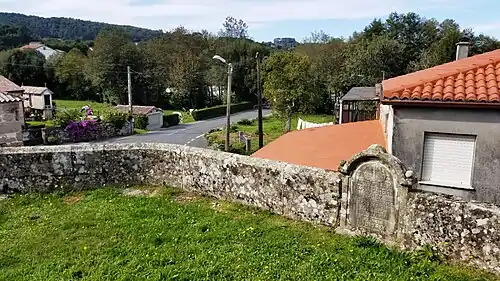 View from the church area; a traditional hórreo can be seen.
