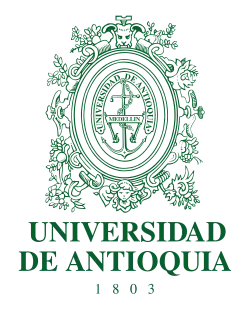 Green shield that says University of Antioquia