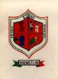 Coat of arms of the town of Huehuetlán in San Luis Potosí