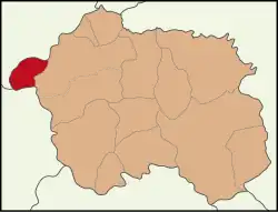 Map showing İnönü District in Eskişehir Province