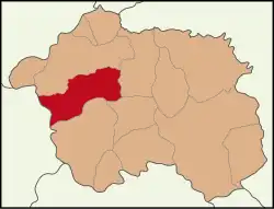Map showing Odunpazarı District in Eskişehir Province