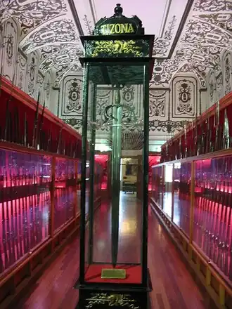 Image 71"Tizona", the sword attributed to El Cid, on exhibit in the Army Museum of Madrid (from List of mythological objects)