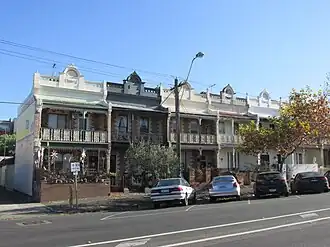 Terraced houses on Napier Street