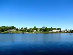 Estill Springs, with Tims Ford Lake in the foreground