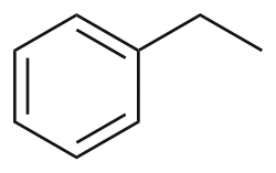 Skeletal formula of ethylbenzene
