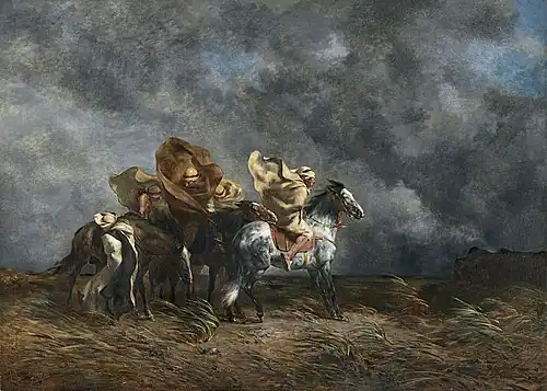 Windstorm on the Esparto Plains of the Sahara by Eugène Fromentin