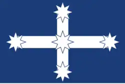 A Eureka Flag adjusted to the global standard ratio of 2:3