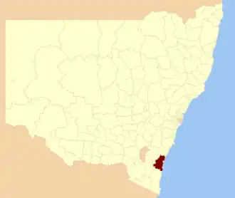 Location in New South Wales