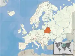 Localização da Bielorrússia