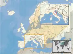 Location of Euro gold and silver commemorative coins