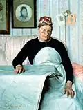 Brita Maria Banck, housekeeper (1890) by Eva Bonnier. The artist portrayed her family's housekeeper.