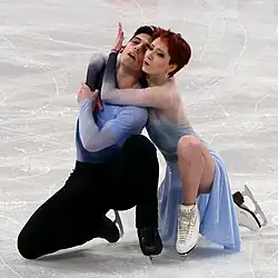 Evgeniia Loparev and Geoffrey Brissaud at the 2024 World Championships