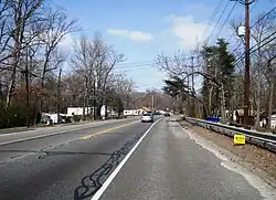 Looking north along US 206