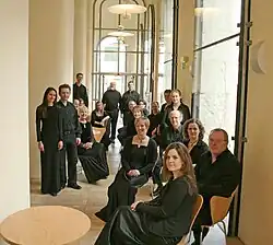 Ex Cathedra in the foyer of Birmingham Town Hall, where it is an Associate Artist