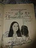Example of an old Argentine Identity card age update