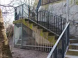 Fence under the stairs of the City Archives in Kungsholmen in Stockholm (2015)[49]