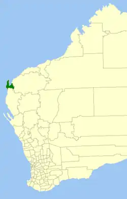 Location in Western Australia