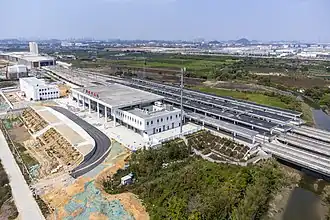 Aerial view of the station