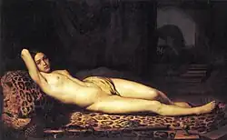 Nude girl on panther skin (1844), by Félix Trutat, Musée du Louvre, Paris.