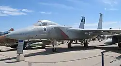 One of the first F-15A Eagle Baz of 133 Squadron "Knights Of The Twin Tail" at the IAF Museum next to Hatzerim Airbase in 2006