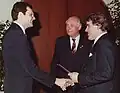Verleihung des FAG-Preises 1988 mit Georg Schäfer (III) (Mitte)