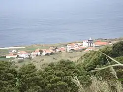 The main agglomeration in the parish, Praça, as seen from the Santa Bárbara belvedere