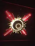 The theater's chandelier