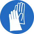Safety gloves must be worn