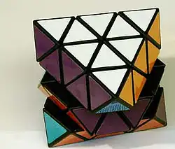 A face-turning-octahedron with its faces turned