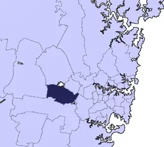 Location in Metropolitan Sydney