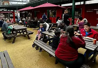 Seven Sisters food court filled with visitors