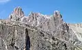 Fanis south peak (left) and Torre Fanis (right)