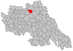 Location in Iași County