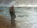 Fisherman's Wife with Child on the Beach (date unknown)