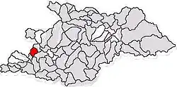 Location in Maramureș County