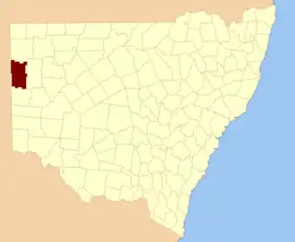 Location in New South Wales